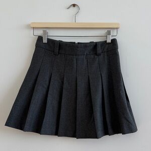 Aritzia Charcoal Pleated Mini Skirt